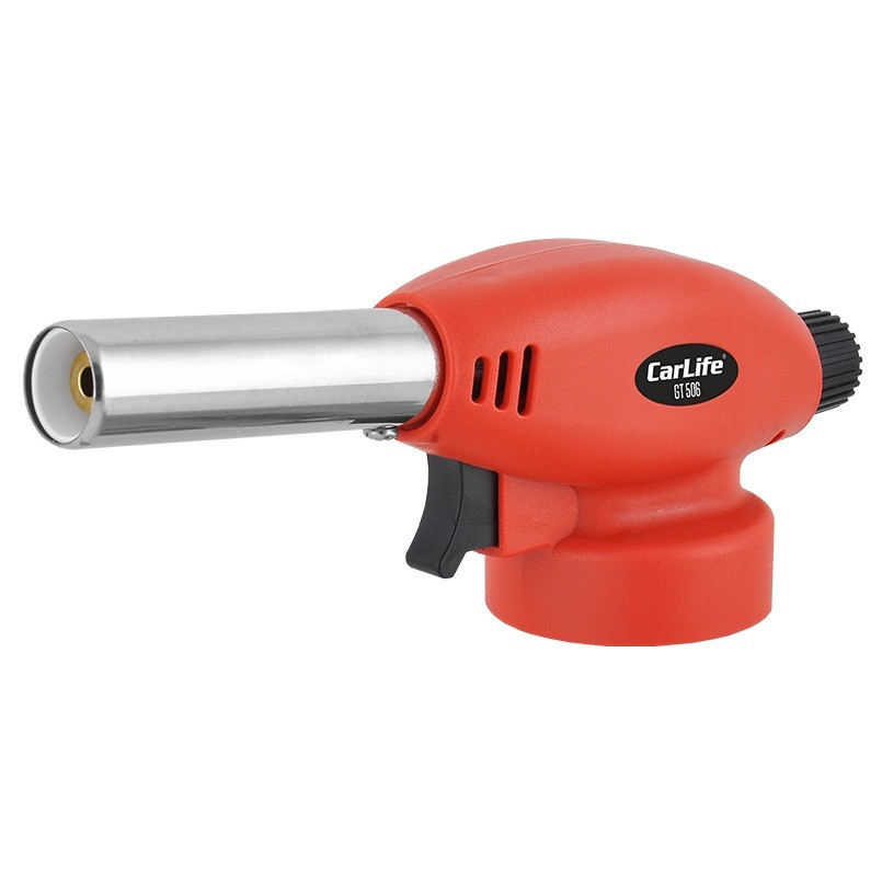 Пальник газовий з п'єзопідпалом Carlife, сопло: Ø - 19мм, довж. — 68 мм, керам. захист (10/100 шт.), фото 1