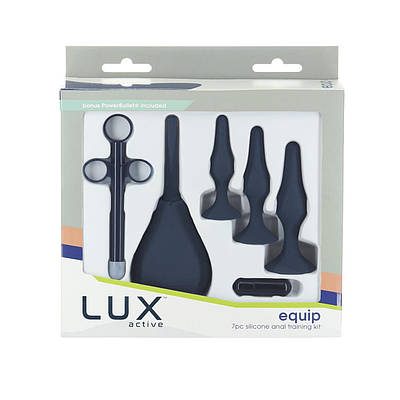 Набір анальних іграшок для новачків чорний Lux Active Equip Silicone Anal Training Kit Talla