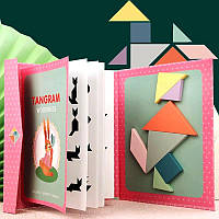 Танграм для малюків (Tangram) Дерев'яна магнітна гра головоломка Танграм