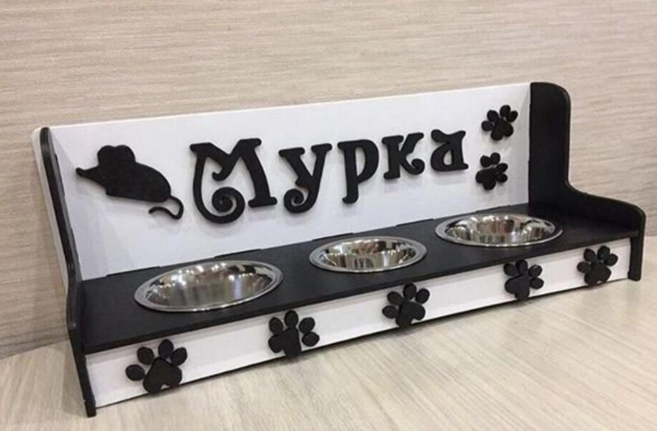 Підставка для миски Мурка на 3 миски