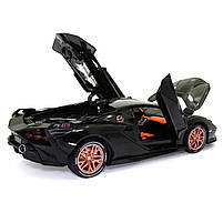 Іграшкова машинка металева Lamborghini Sian «АвтоЕксперт», Ламборджіні Сіан, світло, звук, 20*8*5 см чорний (GT-1502), фото 6