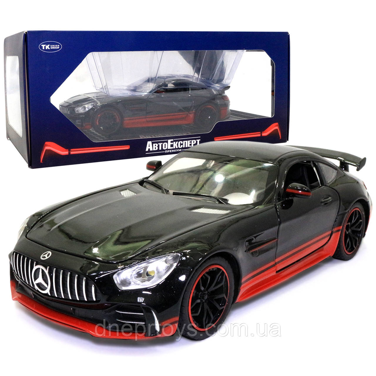 Іграшкова машинка металева Mercedes-Benz AMG «АвтоЕксперт» Мерседес чорний звук світло 20*9*7 см (GT-6045)