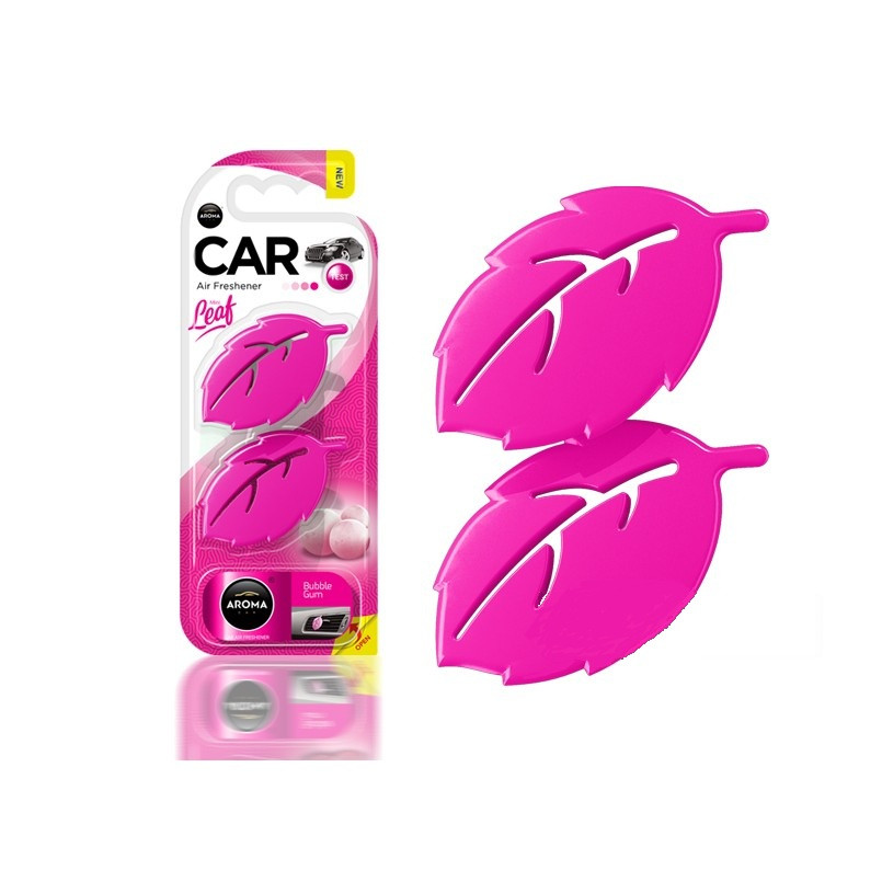Ароматизатор на дефлектор Aroma Car Leaf 3D Mini — BUBBLE GUM (10 шт.), фото 1