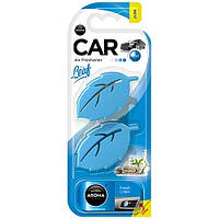 Ароматизатор на дефлектор Aroma Car Leaf 3D Mini — FRESH LINEN (10 шт.)