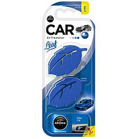 Ароматизатор на дефлектор Aroma Car Leaf 3D Mini — NEW CAR (10 шт.)