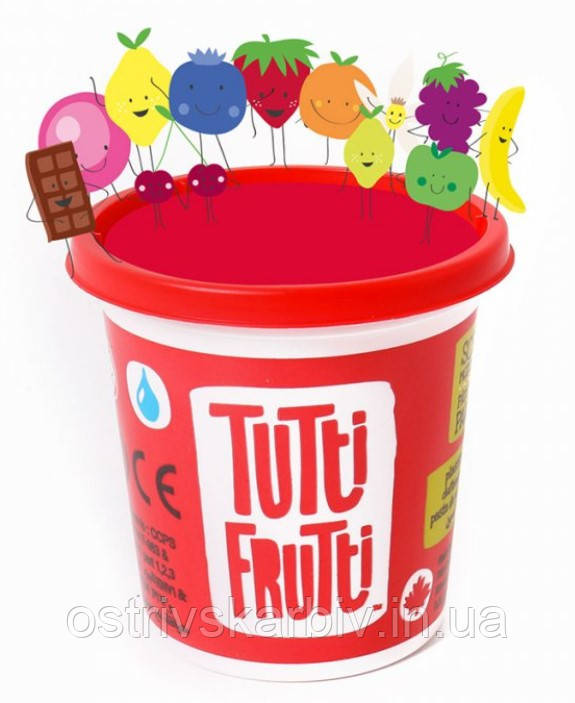 Маса для ліплення Tutti-Frutti в баночці, 128 г, BJTT12800, для дітей від 3 років, Пакунок мала