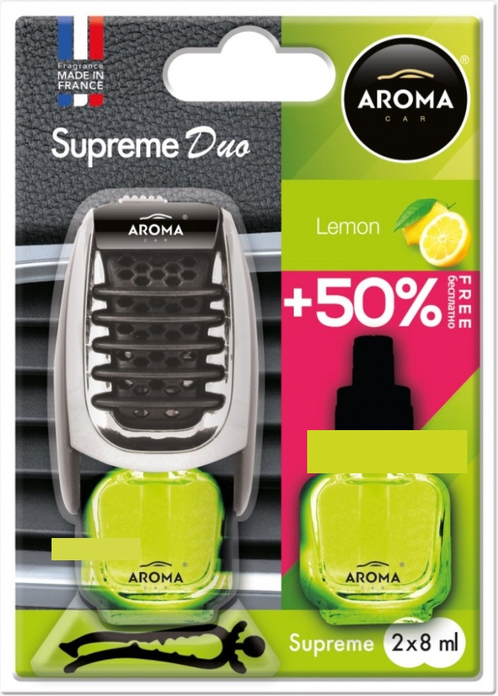 Ароматизатор Aroma Car Supreme DUO Slim 7ml — LEMON (10 шт.)