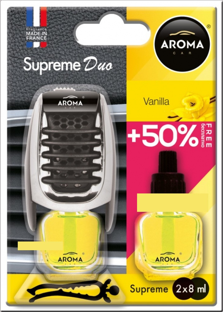 Ароматизатор Aroma Car Supreme DUO Slim 7ml — VANILLA (10 шт.)