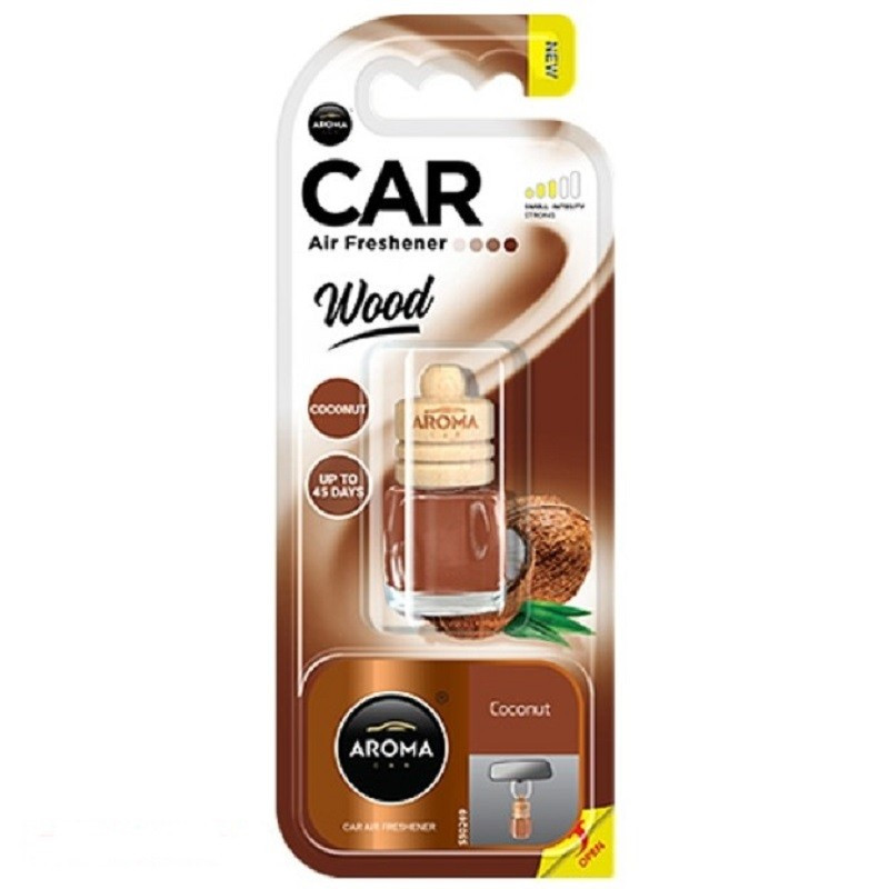 Ароматизатор Aroma Car Wood 6ml - COCONUT (24шт.)