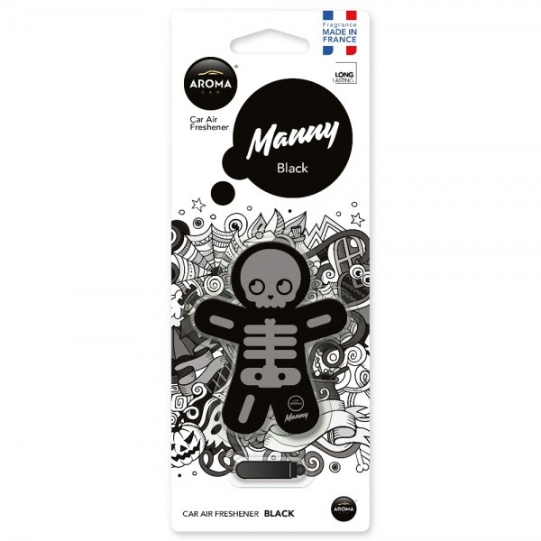Ароматизатор на дефлектор Aroma Car Manny — BLACK (14 шт.)