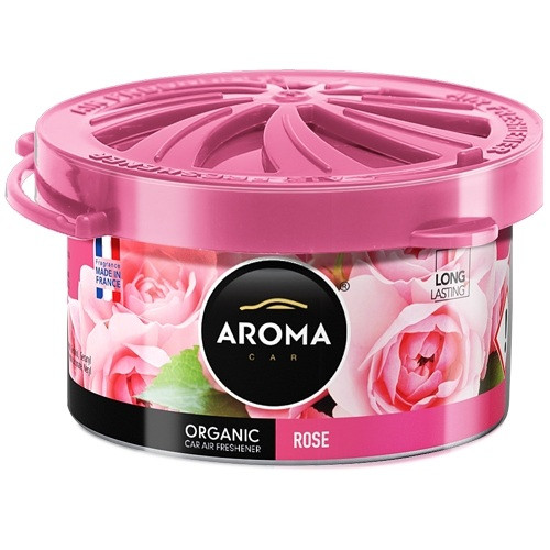 Ароматизатор Aroma Car Organic 40g — ROSE (48шт)