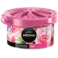 Ароматизатор Aroma Car Organic 40g — ROSE (48шт)
