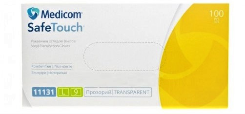 Рукавички вінілові без пудри (100 шт/уп) Medicom L