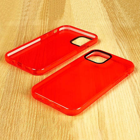 Чохол силіконовий Clear Neon для Apple iPhone 12 Pro Max колір № 14 червоний, фото 2