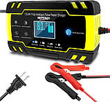 Зарядний пристрій для акумуляторів Autozyk ZYX-J30 12V-24V, з ф-єю відновлення АКБ, жовте 8080, фото 2