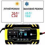 Зарядний пристрій для акумуляторів Autozyk ZYX-J30 12V-24V, з ф-єю відновлення АКБ, жовте 8080, фото 9