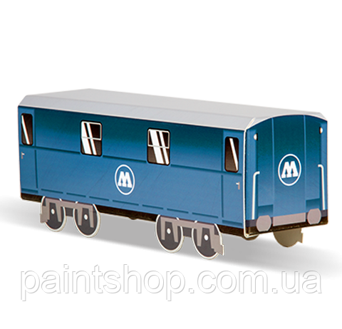 Картонний поїзд Molotow Mini Subway Small 24,5x8,2x10,4 см