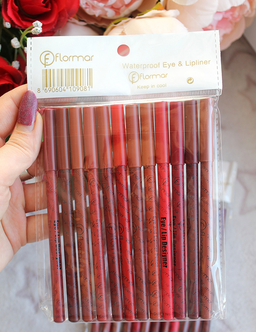 Набор карандашей для губ FLORMAR Lipstick Pencil, 12 штук