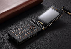 Телефон кнопковий чорний розкладачка з камерою і батареєю великої ємності на 2 сім карти Tkexun G10 black 2G
