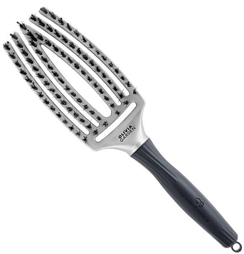 Щітка для  волосся Olivia Garden Finger Brush Purity White Gold, срібло (ID1690)