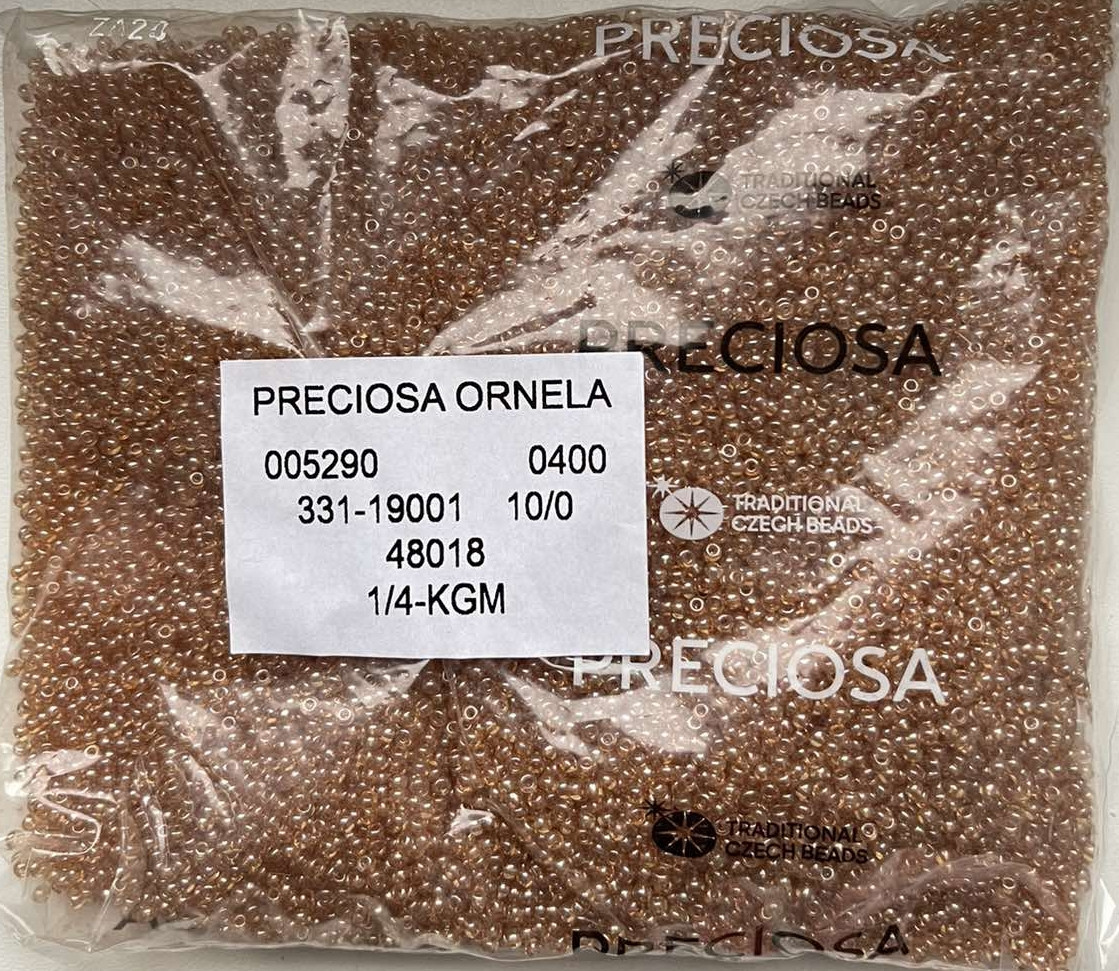 Бісер 10/0, No48018 світло-коричневий (пач.50 грамів)