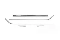 Окантовка стекол (6 шт, нерж) Skoda Octavia III A7 2013-2019 гг. TMR Накладки на двери Шкода Октавия 3 А7