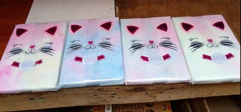 Блокнот дитячий А5 хутряний No4043 "Кішка" в лінію, 80 л, мікс, фото 2