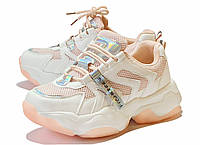 Кроссовки кросовки весенние осенние для девочки подростка девушки 7948В белые BI&Ki ТОМ М р.37,38