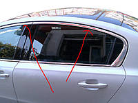 Верхняя окантовка стекол (Sedan, нерж) Peugeot 508 2010-2018 гг. TMR Накладки на двери Пежо 508