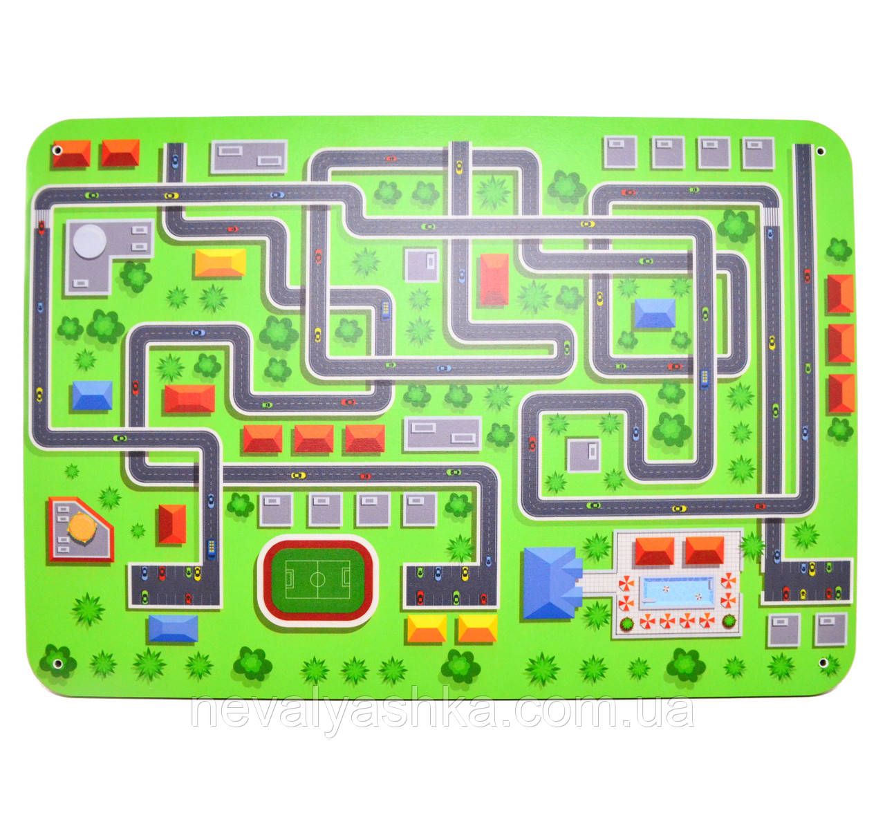 Кольорова Основа для Бізіборду 50х35 см "Дорога" (товщина 0,8 см) Фанера 8 мм + Односторонній Друк