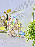 Наволочка Пасхальна оксамитова з принтом 45х45 см., фото 5