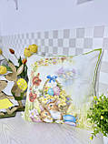 Наволочка Пасхальна оксамитова з принтом 45х45 см., фото 6