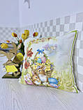 Наволочка Пасхальна оксамитова з принтом 45х45 см., фото 4