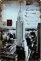 Металлическая табличка / постер "Крайслер-Билдинг, Нью-Йорк / Chrysler Building, New York City" 20x30см