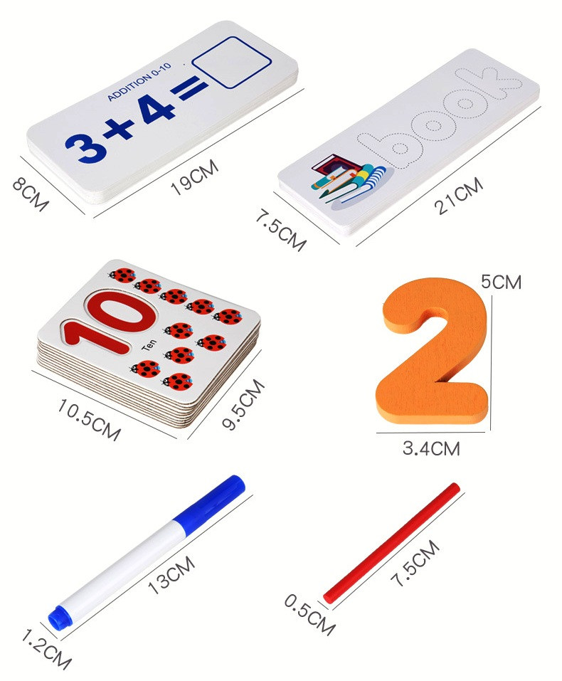 Развивающий игровой набор для обучения счету и английскому алфавиту, Набор цифр, знаков и английских букв - фото 7 - id-p1586298195
