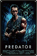 Металлическая табличка / постер "Хищник (Арнольд Шварценеггер) / Predator (Arnold Schwarzenegger)" 20x30см
