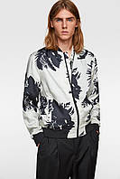 Куртка-бомбер Zara в цветочный принт XL