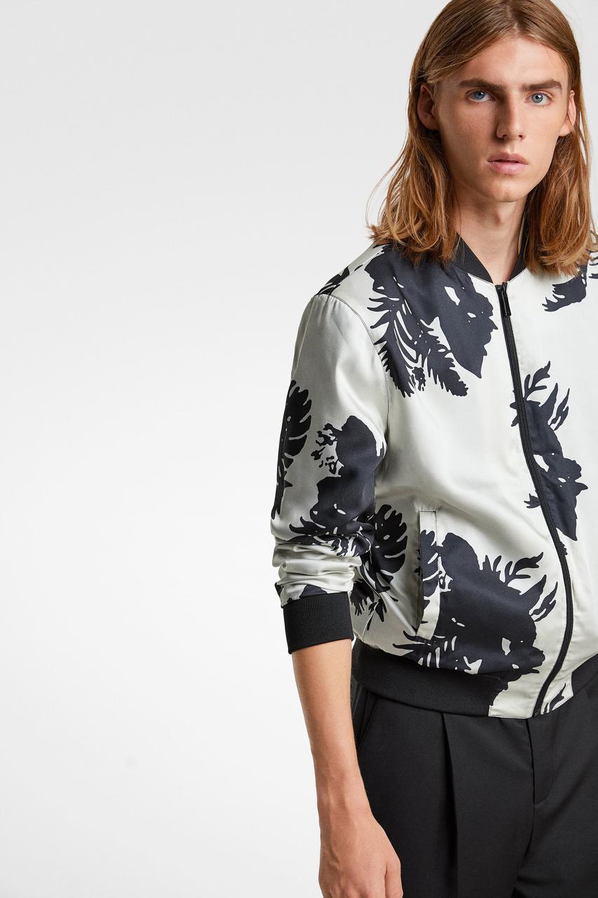 Zara floral cheap jacket mens