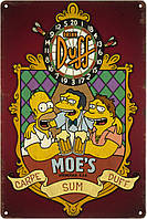 Металлическая табличка / постер "Симпсоны / The Simpsons (Moe's) " 20x30см (ms-103477)