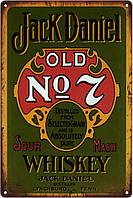 Металева табличка / постер "Whiskey Jack Daniel's Old №7" 20x30см (ms-103526)