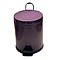 Відро для сміття з педаллю з нержавійки кругле фіолетове 26см, діаметр 21см. 5 літрів, фото 2