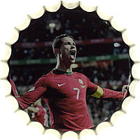 Металлическая табличка / постер "Криштиану Роналду / Cristiano Ronaldo" 35x35см (ms-103547)