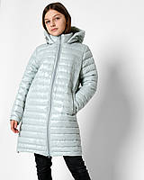 Стильная удлиненная куртка на девочку демисезон мята X-Woyz 8342-7
