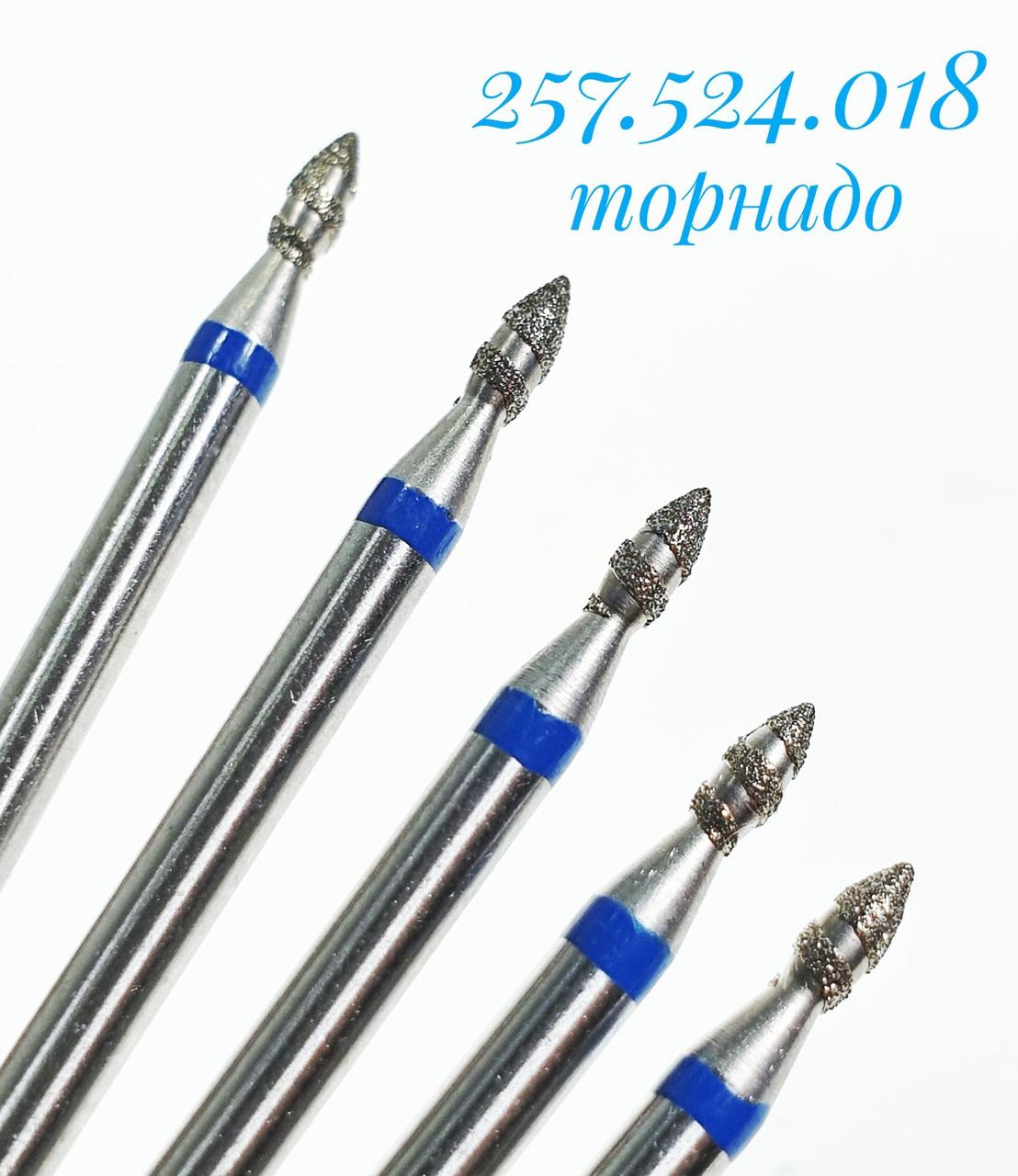 Фреза алмазна ТОРНАДО 104257524018Т - "яйце", d-1,8mm. синя смужка, фото 1