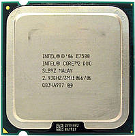 Б/У, Процессор, Intel Core 2 Duo E7500, s775, 2 ядра, 2.93 гГц