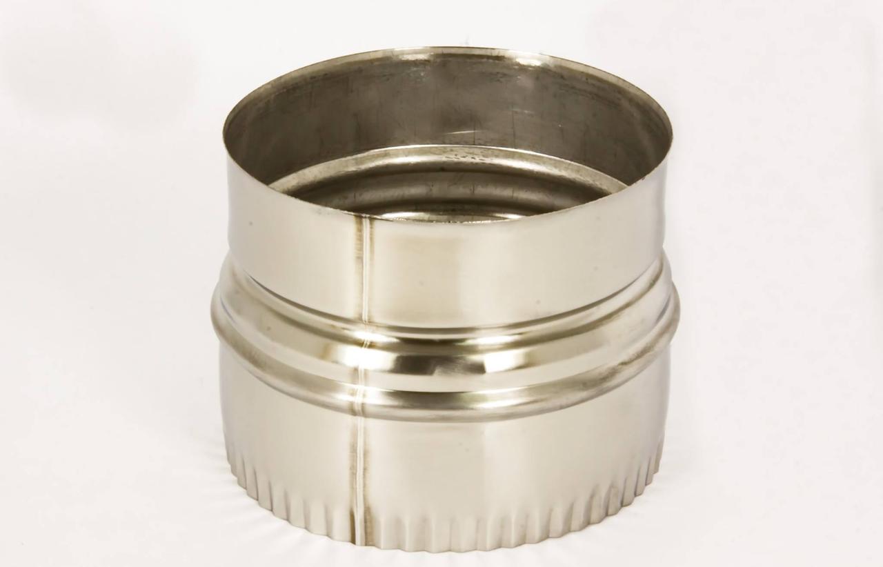 Перехідник (редукція) для димоходу діаметр 100 з нержавіючої сталі AISI 304