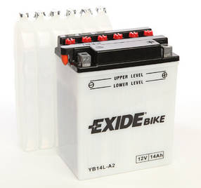 Акумулятор для мотоцикла сухозаряженный EXIDE EB14L-A2=YB14L-A2 14AH 134X89X166