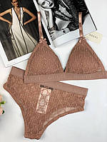 Жіночий комплект білизни Gucci Бежевий kk030