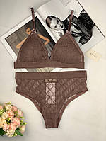 Жіночий комплект білизни Gucci Коричневий kk029