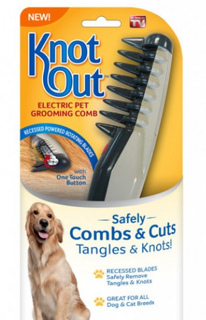 ОПТ/ДРОП!! Гребінець для вовни тварин Knot Out Electric Pet Comb, фото 2
